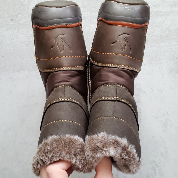 Santana Canada Nevis Faux Fur Winter Snow Boots Waterproof Brown SZ 6 - Picture 3 of 6